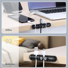 Load image into Gallery viewer, TOPK L35 Desktop Cable Organizer Data Cable Earphone Storage Cable Fixer Magnetic Head Storage Cable Organizer