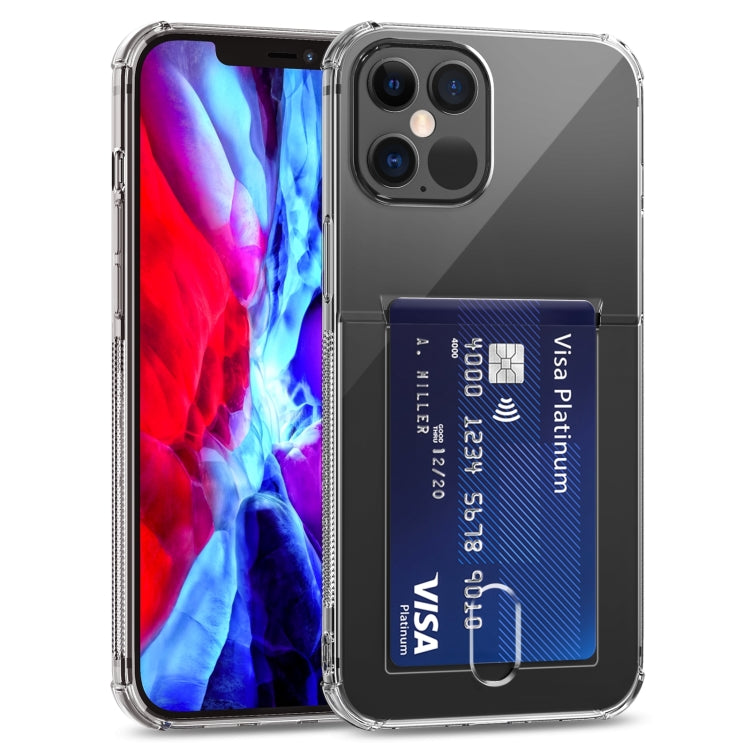 TPU Transparent Protective Case with Card Slots, For iPhone 12, For iPhone 12 Mini, For iPhone 12 Pro, For iPhone 12 Pro Max