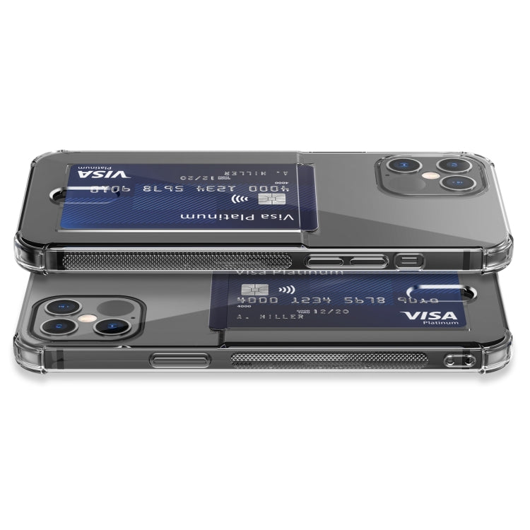 TPU Transparent Protective Case with Card Slots, For iPhone 12, For iPhone 12 Mini, For iPhone 12 Pro, For iPhone 12 Pro Max