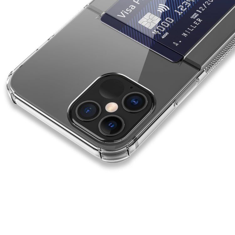 TPU Transparent Protective Case with Card Slots, For iPhone 12, For iPhone 12 Mini, For iPhone 12 Pro, For iPhone 12 Pro Max