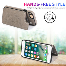 Load image into Gallery viewer, Double Buckle Mandala Pattern PU+TPU Protective Case with Card Slots &amp; Holder &amp; Photo Frame, For iPhone SE 2022 / SE 2020 / 8 / 7, For iPhone 7 Plus / 8 Plus, For iPhone X / XS, For iPhone XR, For iPhone XS Max, For iPhone 11, For iPhone 11 Pro        ...