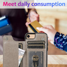 Load image into Gallery viewer, Double Buckle Mandala Pattern PU+TPU Protective Case with Card Slots &amp; Holder &amp; Photo Frame, For iPhone SE 2022 / SE 2020 / 8 / 7, For iPhone 7 Plus / 8 Plus, For iPhone X / XS, For iPhone XR, For iPhone XS Max, For iPhone 11, For iPhone 11 Pro        ...