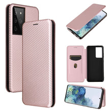 Load image into Gallery viewer, Carbon Fiber Texture Magnetic Horizontal Flip TPU + PC + PU Leather Case with Card Slot, For Huawei Mate 40, For LG K52 / K62, For vivo V20 Pro 5G, For Samsung Galaxy S21 Ultra 5G, For Motorola One 5G / Moto G 5G Plus, For Huawei Mate 40 Pro           ...