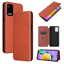 Load image into Gallery viewer, Carbon Fiber Texture Magnetic Horizontal Flip TPU + PC + PU Leather Case with Card Slot, For Huawei Mate 40, For LG K52 / K62, For vivo V20 Pro 5G, For Samsung Galaxy S21 Ultra 5G, For Motorola One 5G / Moto G 5G Plus, For Huawei Mate 40 Pro           ...