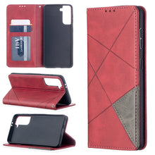 Load image into Gallery viewer, Rhombus Texture Horizontal Flip Magnetic Leather Case with Holder &amp; Card Slots, For Samsung Galaxy S21 5G, For Samsung Galaxy S21+ 5G, For Samsung Galaxy S21 Ultra 5G