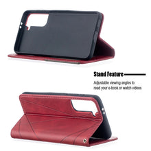 Load image into Gallery viewer, Rhombus Texture Horizontal Flip Magnetic Leather Case with Holder &amp; Card Slots, For Samsung Galaxy S21 5G, For Samsung Galaxy S21+ 5G, For Samsung Galaxy S21 Ultra 5G