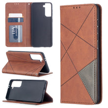 Load image into Gallery viewer, Rhombus Texture Horizontal Flip Magnetic Leather Case with Holder &amp; Card Slots, For Samsung Galaxy S21 5G, For Samsung Galaxy S21+ 5G, For Samsung Galaxy S21 Ultra 5G