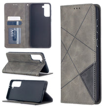 Load image into Gallery viewer, Rhombus Texture Horizontal Flip Magnetic Leather Case with Holder &amp; Card Slots, For Samsung Galaxy S21 5G, For Samsung Galaxy S21+ 5G, For Samsung Galaxy S21 Ultra 5G