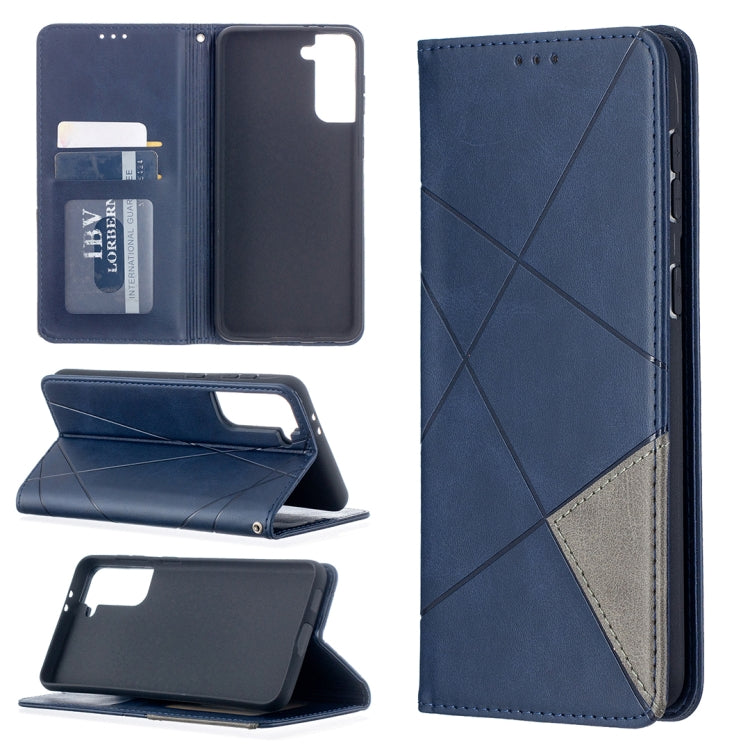 Rhombus Texture Horizontal Flip Magnetic Leather Case with Holder & Card Slots, For Samsung Galaxy S21 5G, For Samsung Galaxy S21+ 5G, For Samsung Galaxy S21 Ultra 5G