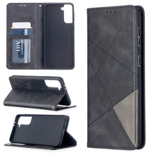 Load image into Gallery viewer, Rhombus Texture Horizontal Flip Magnetic Leather Case with Holder &amp; Card Slots, For Samsung Galaxy S21 5G, For Samsung Galaxy S21+ 5G, For Samsung Galaxy S21 Ultra 5G