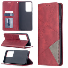 Load image into Gallery viewer, Rhombus Texture Horizontal Flip Magnetic Leather Case with Holder &amp; Card Slots, For Samsung Galaxy S21 5G, For Samsung Galaxy S21+ 5G, For Samsung Galaxy S21 Ultra 5G