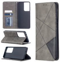 Load image into Gallery viewer, Rhombus Texture Horizontal Flip Magnetic Leather Case with Holder &amp; Card Slots, For Samsung Galaxy S21 5G, For Samsung Galaxy S21+ 5G, For Samsung Galaxy S21 Ultra 5G