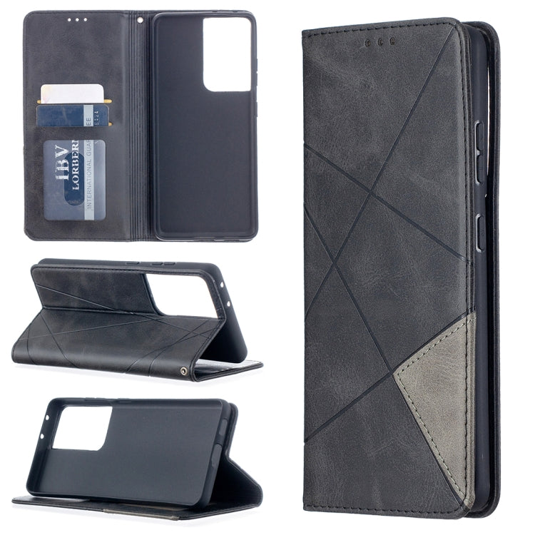 Rhombus Texture Horizontal Flip Magnetic Leather Case with Holder & Card Slots, For Samsung Galaxy S21 5G, For Samsung Galaxy S21+ 5G, For Samsung Galaxy S21 Ultra 5G