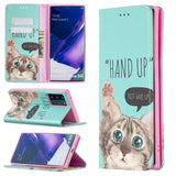 Colored Drawing Pattern Invisible Magnetic Horizontal Flip PU Leather Case with Holder & Card Slots & Wallet, For Samsung Galaxy Note20 Ultra, For Samsung Galaxy Note20, For Samsung Galaxy S10e, For Samsung Galaxy S10, For Samsung Galaxy S10 Plus