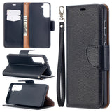 Litchi Texture Pure Color Horizontal Flip Leather Case with Holder & Card Slots & Wallet & Lanyard, For Samsung Galaxy S21 5G, For Samsung Galaxy S21+ 5G, For Samsung Galaxy S21 Ultra 5G