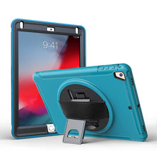 Load image into Gallery viewer, 360 Degree Rotation PC+TPU Protective Cover with Holder &amp; Hand Strap, For iPad Pro 10.5 inch, For iPad mini (2019) &amp; mini 4, For iPad mini 3 &amp; 2 &amp; 1, For iPad 9.7 inch (2017)