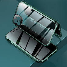 Load image into Gallery viewer, Four-corner Shockproof Anti-peeping Magnetic Metal Frame Double-sided Tempered Glass Case, For iPhone 11 Pro Max, For iPhone 12, For iPhone 11 Pro, For iPhone 12 Pro, For iPhone 12 Pro Max