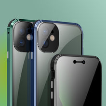 Load image into Gallery viewer, Four-corner Shockproof Anti-peeping Magnetic Metal Frame Double-sided Tempered Glass Case, For iPhone 11 Pro Max, For iPhone 12, For iPhone 11 Pro, For iPhone 12 Pro, For iPhone 12 Pro Max