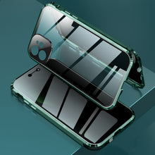 Load image into Gallery viewer, Four-corner Shockproof Anti-peeping Magnetic Metal Frame Double-sided Tempered Glass Case, For iPhone 11 Pro Max, For iPhone 12, For iPhone 11 Pro, For iPhone 12 Pro, For iPhone 12 Pro Max