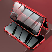 Load image into Gallery viewer, Four-corner Shockproof Anti-peeping Magnetic Metal Frame Double-sided Tempered Glass Case, For iPhone 11 Pro Max, For iPhone 12, For iPhone 11 Pro, For iPhone 12 Pro, For iPhone 12 Pro Max