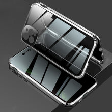Load image into Gallery viewer, Four-corner Shockproof Anti-peeping Magnetic Metal Frame Double-sided Tempered Glass Case, For iPhone 11 Pro Max, For iPhone 12, For iPhone 11 Pro, For iPhone 12 Pro, For iPhone 12 Pro Max