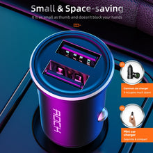 Load image into Gallery viewer, ROCK H11 4.8A 24W Mini Dual USB Car Charger, H11