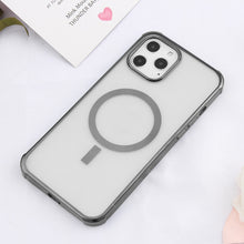 Load image into Gallery viewer, Straight Side Laser Plating Full Coverage Clear TPU Shockproof Magsafe Case, For iPhone 12 mini, For iPhone 12 Pro, For iPhone 12 Pro Max