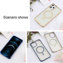 Load image into Gallery viewer, Straight Side Laser Plating Full Coverage Clear TPU Shockproof Magsafe Case, For iPhone 12 mini, For iPhone 12 Pro, For iPhone 12 Pro Max