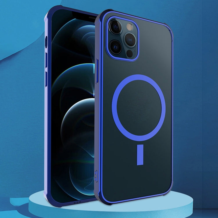 Straight Side Laser Plating Full Coverage Clear TPU Shockproof Magsafe Case, For iPhone 12 mini, For iPhone 12 Pro, For iPhone 12 Pro Max