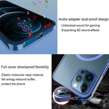 Load image into Gallery viewer, Straight Side Laser Plating Full Coverage Clear TPU Shockproof Magsafe Case, For iPhone 12 mini, For iPhone 12 Pro, For iPhone 12 Pro Max