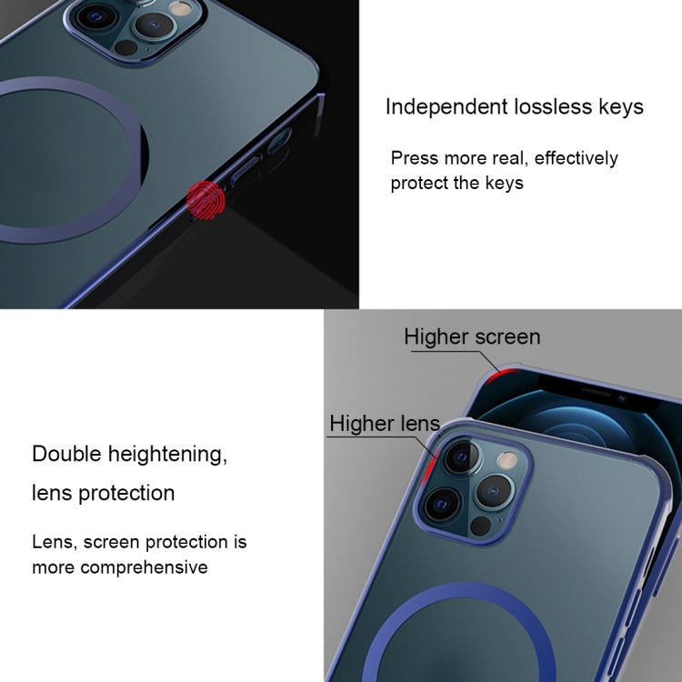 Straight Side Laser Plating Full Coverage Clear TPU Shockproof Magsafe Case, For iPhone 12 mini, For iPhone 12 Pro, For iPhone 12 Pro Max