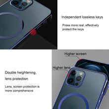 Load image into Gallery viewer, Straight Side Laser Plating Full Coverage Clear TPU Shockproof Magsafe Case, For iPhone 12 mini, For iPhone 12 Pro, For iPhone 12 Pro Max