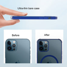 Load image into Gallery viewer, Straight Side Laser Plating Full Coverage Clear TPU Shockproof Magsafe Case, For iPhone 12 mini, For iPhone 12 Pro, For iPhone 12 Pro Max
