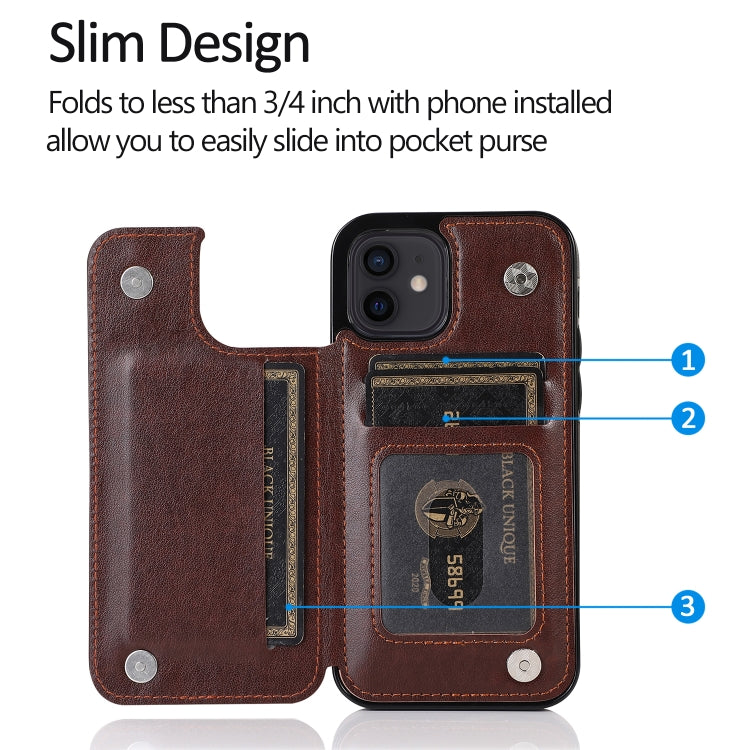 Butterflies Flowers Double Buckle PU + TPU Protective Case with Holder & Card Slots & Photo Frame, For iPhone 12 mini, For iPhone 12 / 12 Pro, For iPhone 12 Pro Max