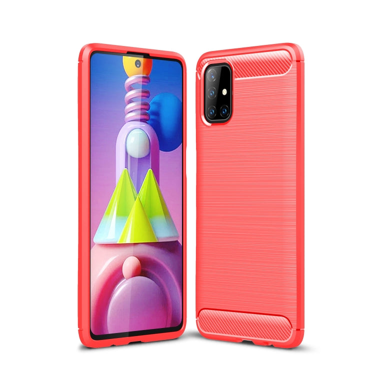 Brushed Texture Carbon Fiber TPU Case, For Samsung Galaxy S20 FE, For Samsung Galaxy Note20, For Samsung Galaxy Note20 Ultra, For Samsung Galaxy A42 5G, For Samsung Galaxy M31s, For Samsung Galaxy M51