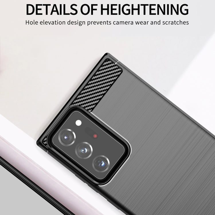 Brushed Texture Carbon Fiber TPU Case, For Samsung Galaxy Note20, For Samsung Galaxy Note20 Ultra, For Samsung Galaxy S20 FE, For Samsung Galaxy A42 5G, For Samsung Galaxy M31s, For Samsung Galaxy M51