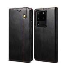 Load image into Gallery viewer, Simple Wax Crazy Horse Texture Horizontal Flip Leather Case with Card Slots &amp; Wallet, For Samsung Galaxy S20 UItra, For Samsung Galaxy S20 FE, For Samsung Galaxy S20 Plus