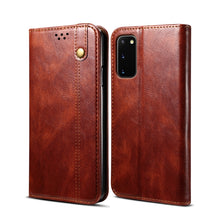 Load image into Gallery viewer, Simple Wax Crazy Horse Texture Horizontal Flip Leather Case with Card Slots &amp; Wallet, For Samsung Galaxy S20 UItra, For Samsung Galaxy S20 FE, For Samsung Galaxy S20 Plus