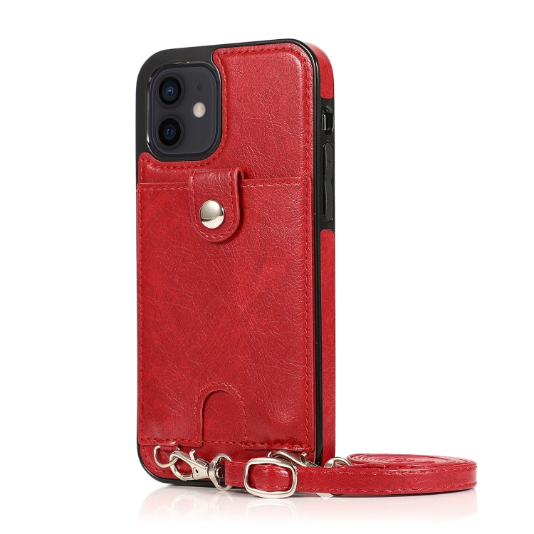Shockproof PU Leather + TPU Protective Case with Card Slot & Lanyard, For iPhone 12 mini, For iPhone 12 / 12 Pro, For iPhone 12 Pro Max