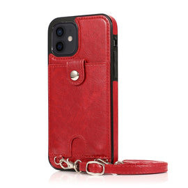 Shockproof PU Leather + TPU Protective Case with Card Slot & Lanyard, For iPhone 12 mini, For iPhone 12 / 12 Pro, For iPhone 12 Pro Max