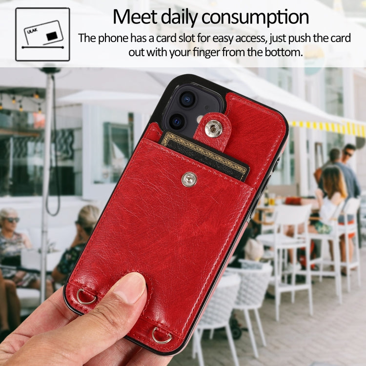 Shockproof PU Leather + TPU Protective Case with Card Slot & Lanyard, For iPhone 12 mini, For iPhone 12 / 12 Pro, For iPhone 12 Pro Max