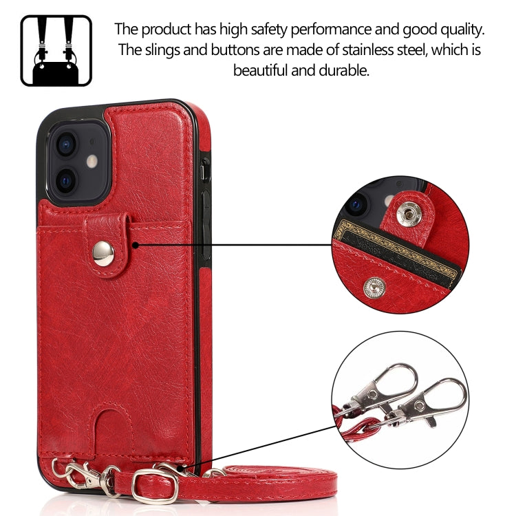 Shockproof PU Leather + TPU Protective Case with Card Slot & Lanyard, For iPhone 12 mini, For iPhone 12 / 12 Pro, For iPhone 12 Pro Max