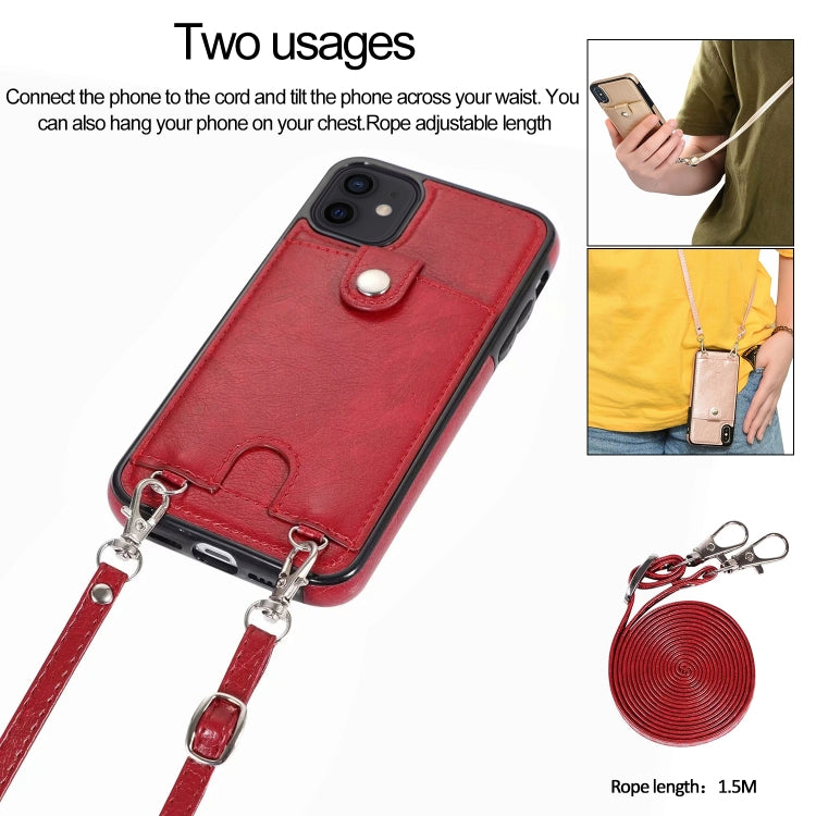 Shockproof PU Leather + TPU Protective Case with Card Slot & Lanyard, For iPhone 12 mini, For iPhone 12 / 12 Pro, For iPhone 12 Pro Max