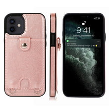 Load image into Gallery viewer, Shockproof PU Leather + TPU Protective Case with Card Slot &amp; Lanyard, For iPhone 12 mini, For iPhone 12 / 12 Pro, For iPhone 12 Pro Max