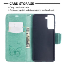 Load image into Gallery viewer, Embossing Two Butterflies Pattern Horizontal Flip PU Leather Case with Holder &amp; Card Slot &amp; Wallet &amp; Lanyard, For Samsung Galaxy S21 5G, For Samsung Galaxy S21+ 5G, For Samsung Galaxy S21 Ultra 5G