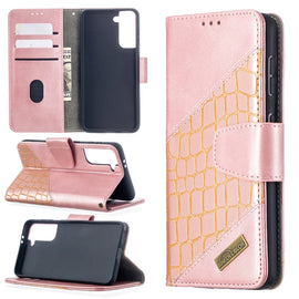 Matching Color Crocodile Texture Horizontal Flip PU Leather Case with Wallet & Holder & Card Slots, For Samsung Galaxy S21 5G, For Samsung Galaxy S21+ 5G, For Samsung Galaxy S21 Ultra 5G