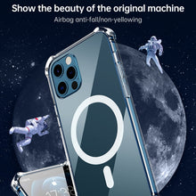 Load image into Gallery viewer, For iPhone XR Clear Four-corner Airbag Magnetic Shockproof Protective Magsafe Case, For iPhone X / XS, For iPhone XR, For iPhone XS Max