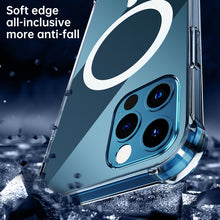 Load image into Gallery viewer, For iPhone XR Clear Four-corner Airbag Magnetic Shockproof Protective Magsafe Case, For iPhone XR
