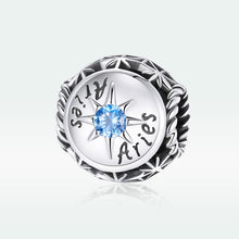 Load image into Gallery viewer, S925 Sterling Silver Twelve Constellation Zircon Beads DIY Bracelet Necklace Accessories, Aries, Taurus, Gemini, Cancer, Leo, Virgo, Libra, Scorpio, Sagittarius, Capricorn, Aquarius, Pisces