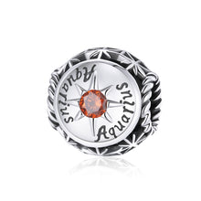Load image into Gallery viewer, S925 Sterling Silver Twelve Constellation Zircon Beads DIY Bracelet Necklace Accessories, Aries, Taurus, Gemini, Cancer, Leo, Virgo, Libra, Scorpio, Sagittarius, Capricorn, Aquarius, Pisces